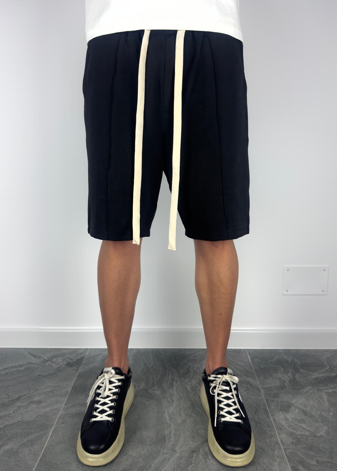 PANTALONI SCURTI NEGRI SNUR LUNG