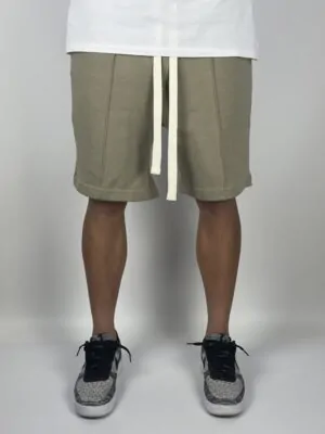 PANTALONI SCURTI KAKI DIN BUMBAC CU SNUR GROS