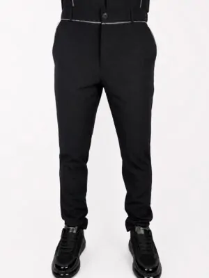 PANTALONI ELEGANTI CU FERMOARE DECORATIVE