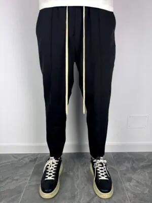 PANTALONI NEGRI CU SNUR LUNG